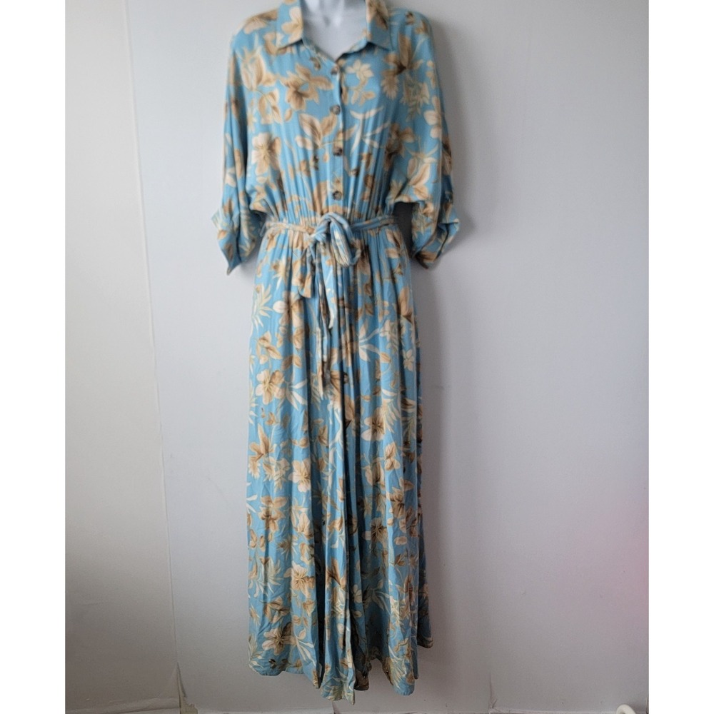 Baltic Born women's Escondido Floral Wide Leg Jumpsuit size S button front